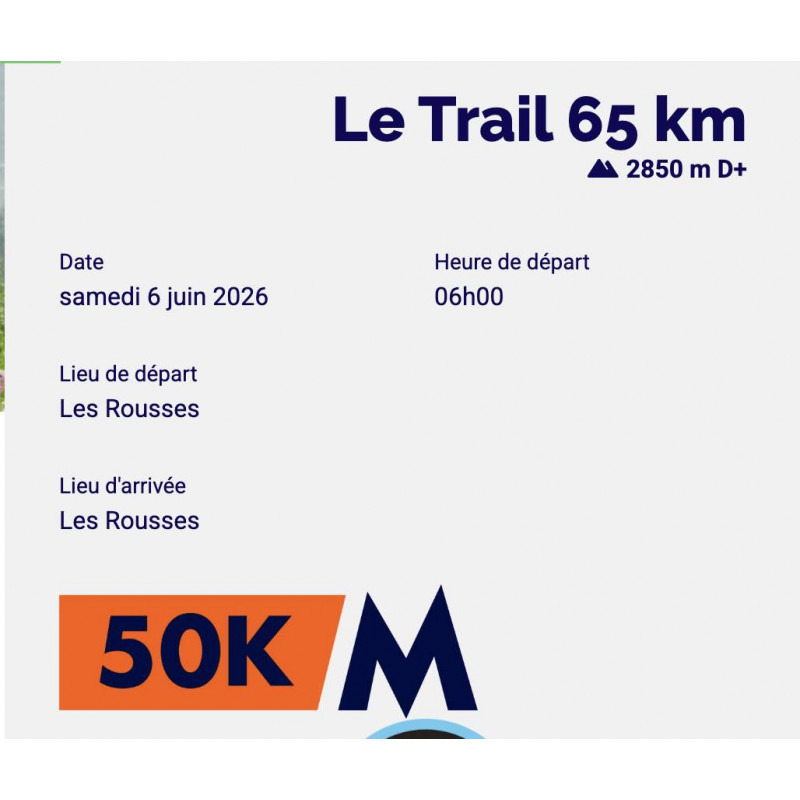 Dossard 65km TransJu