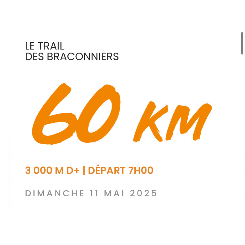 Dossard 60km trail des maures